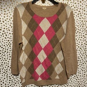 J Crew argyle sweater